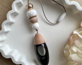 Gold Blooms Silicone Bead Car Diffuser – Refillable Hanging Home Fragrance