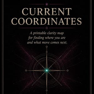 Current Coordinates Printable Worksheet | Life Direction Clarity Map | Decision Making Tool | Seasonal Reflection PDF | Next Move Worksheet