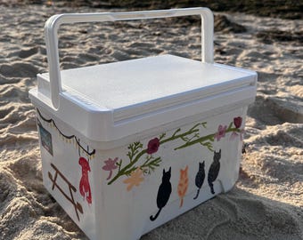 Hand painted, custom cooler