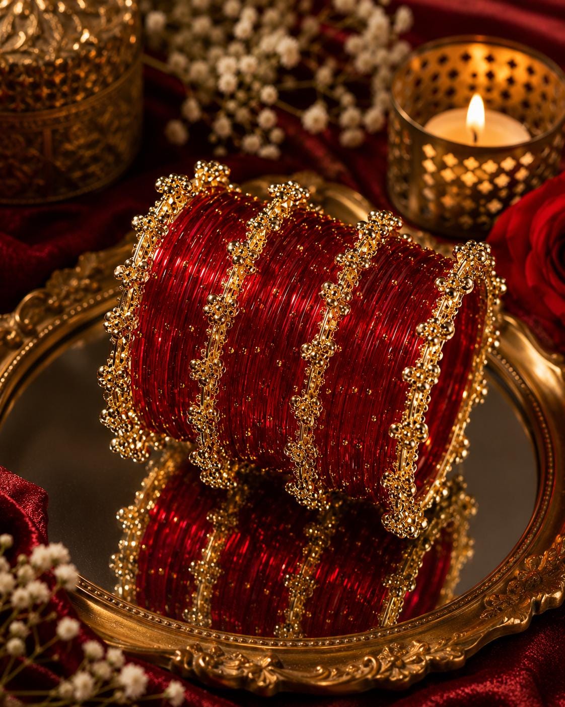 Handmade Kashmiri Bangle Stack | Traditional Indian Bangles | Festive ...