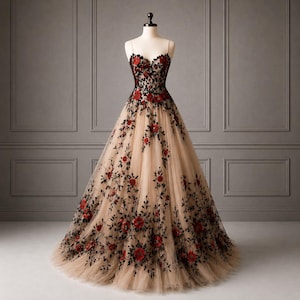 Wedding Dress Champagne Rose - Etsy
