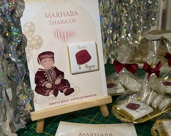 Carte chocolat personnalisé ; carte remerciement; cadeau thara; Tahara