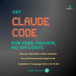 Run Claude Code Locally with Ollama 2026 | Step-by-Step Setup Guide + Notion Template | 5 Languages (Eng, It, DE, FR, ES) | Digital Download