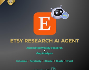 Etsy Research AI Agent — n8n Automation Template | Weekly Keyword Research + Competitor Gaps | Digital Download