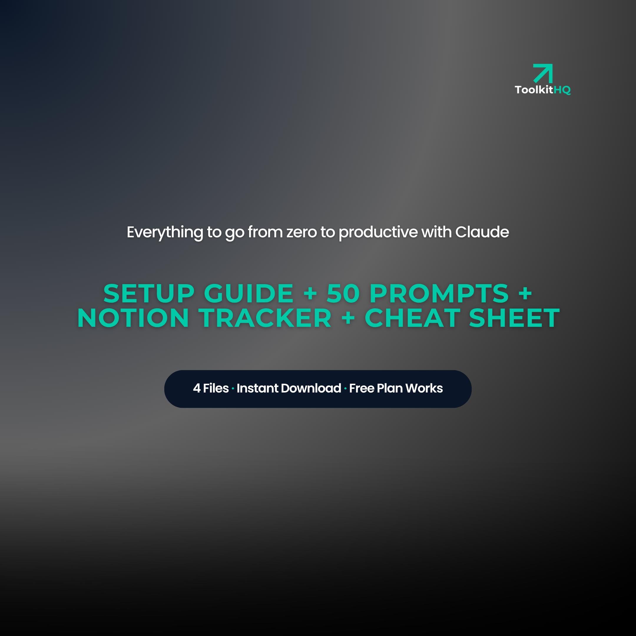 Claude AI Starter Kit | Setup Guide, Prompts, Notion Tracker, Cheet ...