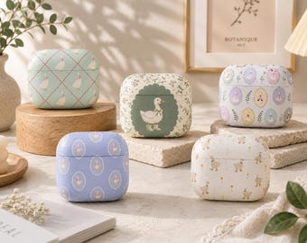 Cottagecore Goose Airpods Case (No Keychain), Vintage Pastel Farm Duck AirPod Case, AirPod Pro 1 2 3 Cover, Airpod Pouch, Disney Airpod 4