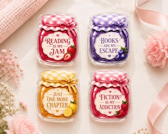 Strawberry Jam Jar Phone Grip, Cottagecore Foodie MagSafe Stand, Aesthetic Cottagecore Phone Stand Holder, Fun Gift for Star Lovers