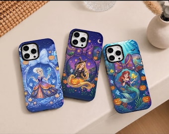 Princess Halloween Phone Case, Coquette Disney Princess Disney, Cover for iPhone 17 16 15 14 13 12 11 Pro Max, Samsung S26 S25 S24 S23 S22