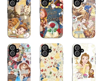 Beauty and Beast Phone Case Belle Princess Cover for iPhone 17 16 15 14 13 12 11 Pro Max, Samsung S25 S24 S23 S22