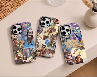 Disney UP Phone case, Carl&Ellie Cartoon Phone case Cover for iPhone 17 16 15 14 13 12 11 Pro Max, Samsung S25 S24 S23 S22