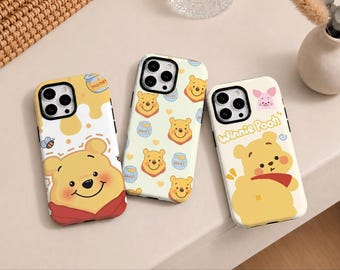 Pooh Bear  Phone Case,  Honey Winnie Phone Case, Disney Cover for iPhone 17 16 15 14 13 12 11 Pro Max, Samsung S25 S24 S23