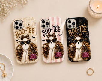 Boo-Tee Halloween Ghost Phone Case, Spooky Cute Halloween, Cover for iPhone 17 16 15 14 13 12 11 Pro Max, Samsung S26 S25 S24 S23 S22