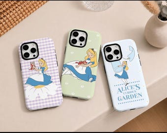 Alice in Wonderland Phone Case, Vintage Disney Phone Case, for iPhone 17Pro, 16, 15, 14, 13, 12, Samsung S26, S25, S24, S23, S22