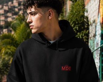 MDE Essential Hoodie | Minimal Streetwear Hoodie | Oversized Urban Pullover | MDE Collection
