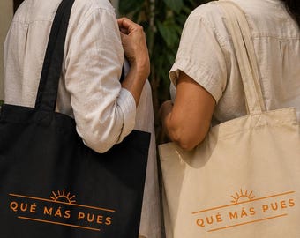 QUÉ MÁS PUES Tote Bag | Medellín Streetwear | Organic Shopper