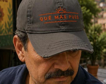 QUÉ MÁS PUES Distressed Dad Hat | Paisa Streetwear