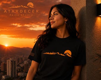 Heavyweight Streetwear T-Shirt | Sunset Inspired Graphic Tee | Medellin Colombia | Atardecer Collection