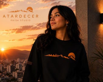 Minimal Streetwear Sweatshirt | Sunset Inspired Pullover | Medellin Colombia | Atardecer Collection