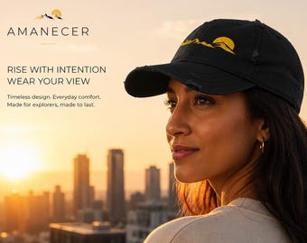 Minimal Dad Hat | Sunrise Inspired Streetwear Cap | Everyday Minimal Cap | Amanecer Collection