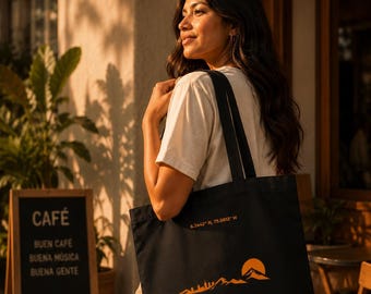 Minimal Tote Bag | Sunset Inspired Canvas Tote | Medellin Colombia | Atardecer Collection