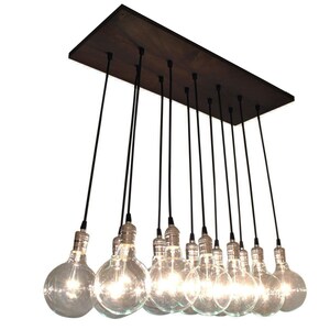 Urban Chic Chandelier With Exposed Bulbs - Kitchen Lighting, Modern Chandelier