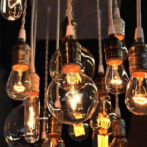 Edison Bulb Chandelier Exposed Bulbs, Pendant Lighting, Hanging Ceiling Fixture, Wood Ceiling Light, Wood Chandelier, 18 Pendant Lights Edison Bulb Chandelier Exposed Bulbs, Pendant Lighting, Hanging Ceiling Fixture, Wood Ceiling Light, Wood Chandelier, 18 Pendant Lights