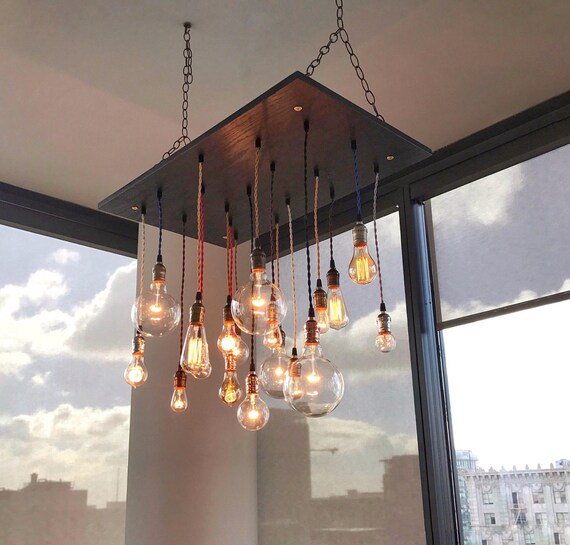 18 Pendant Industrial Chandelier Dining Room Light, Kitchen Island Chandelier, urban Chandelier 18 Pendant Industrial Chandelier Dining Room Light, Kitchen Island Chandelier, urban Chandelier