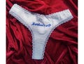 Personalized Cotton Thong \u2013 Custom Embroidered Name, Bridal Lingerie, Wedding Gift