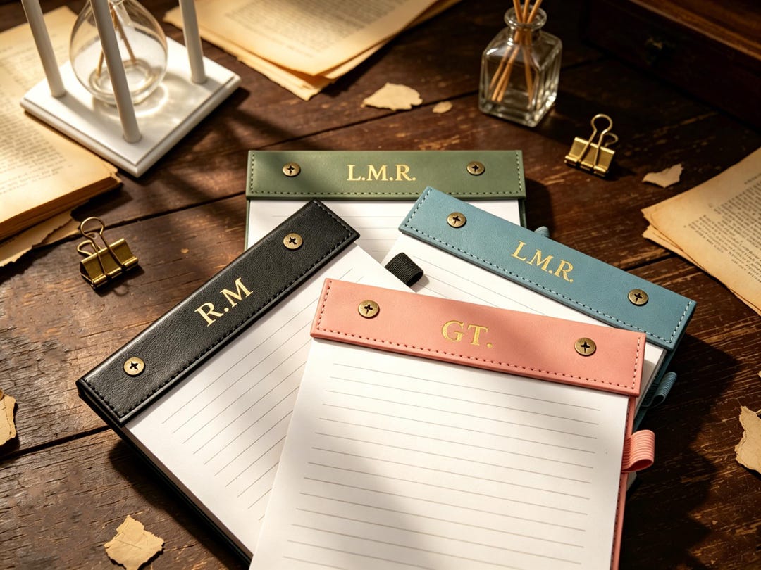 Custom Refillable Notepad With a Matching Pen, Personalised Refillable ...
