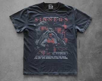 Sinners Vintage Graphic Tee | Horror Movie Shirt | Vampire Film Tee