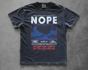 Nope Movie Shirt, Horror Sci Fi Graphic Tee, Vintage Bootleg Comfort Colors Shirt