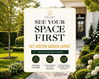 Progettazione del giardino per il tuo spazio esterno, progetto paesaggistico personalizzato a partire da una foto.