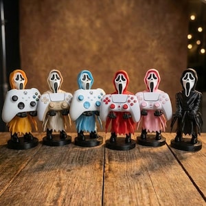 Supporto per controller con maschera da fantasma horror | Supporto per gamepad da assassino inquietante | Decorazione per scrivania da gamer | Espositore per controller PS5, PS4 e Xbox | Regalo di Halloween