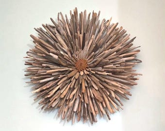 Corona de estrellas con auténtica madera flotante del lago Erie