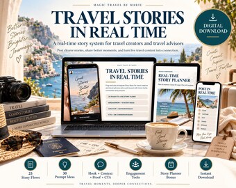 Travel Instagram Story Templates | Travel Content Creator Story Planner | Travel Advisor Social Media Templates | Digital PDF