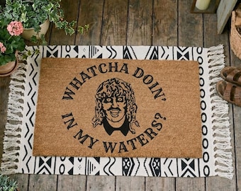 Old Gregg Doormat, Whatcha Doin In My Waters Welcome Mat, The Office Meme Home Decor