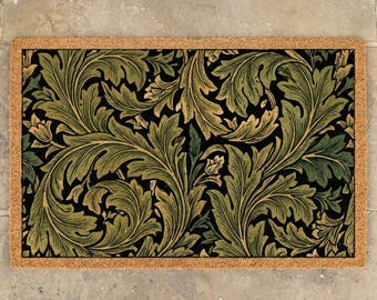 Felpudo William Morris Acanthus, Alfombra Floral de Artes y Oficios Botánicos