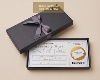 Billet de concert à gratter personnalisé, cadeau surprise unique pour lui ou elle