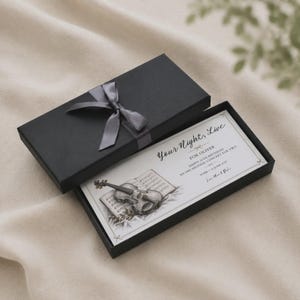 Classical Concert Voucher, Customised Gift for a Live Music Evening