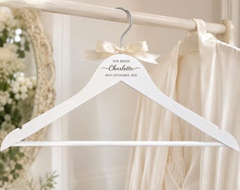 Personalised Wooden Wedding Hanger | Bride, Bridesmaid, Maid of Honour Name & Date