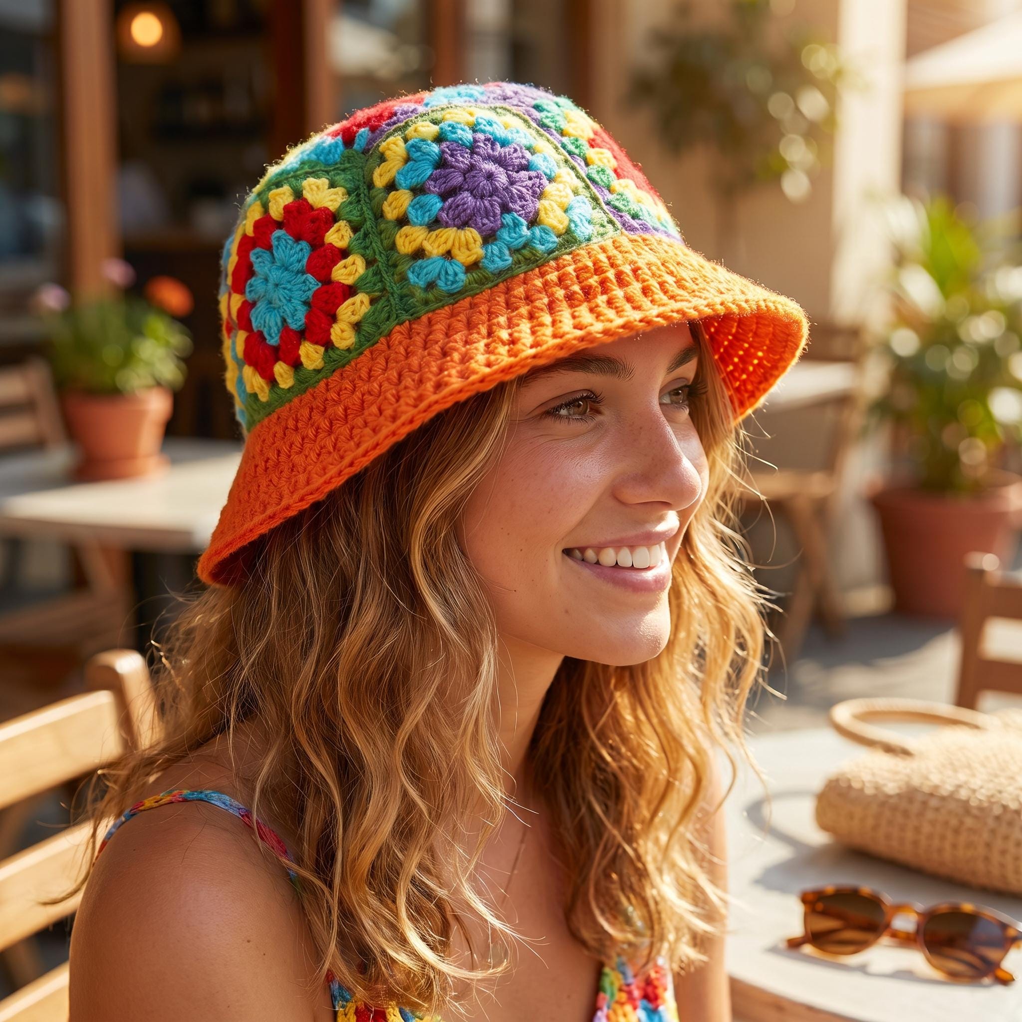 40 Unique Crochet Hats That Are Sure To Amaze You! 14 Rainbow Granny Bucket Hat Pattern