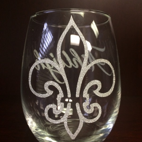 Fleur De Lis Glass Etsy