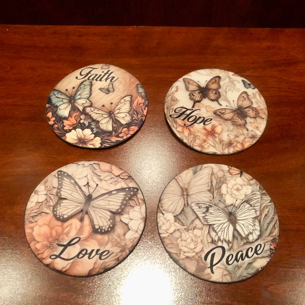 Faith Hope and Love Coasters