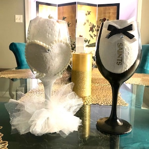 Bride and Groom Wine Glasses