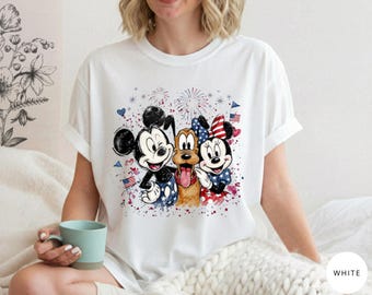 Mickey Friends USA patriottisch shirt, Disney Independence Day-T-shirt, Amerika 250-jarig jubileum T-shirt familievakantie