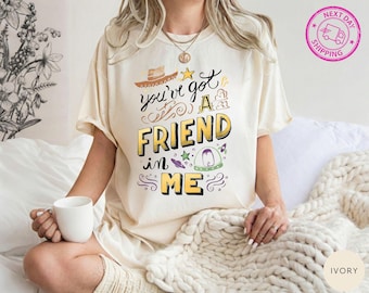 Shirt You've Got A Friend In Me, op Toy Story geïnspireerd T-shirt, Pixar Friendship Shirt, Disney-shirt familievakantie, leuk Disney-T-shirt