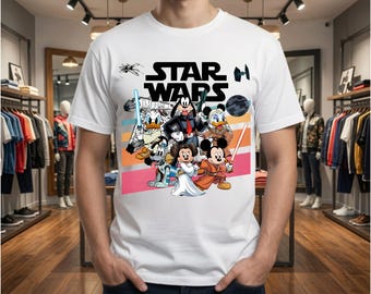 Retro Galaxy Adventure-shirt, T-shirt met stripfiguren uit de ruimte, vintage shirt voor familievakantie, grappig T-shirt themapark