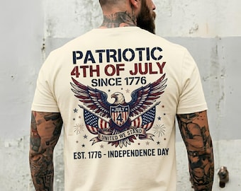 Patriottisch 4 juli Eagle United We Stand Independence Day-T-shirt