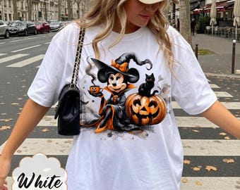 Halloween Minnie Witch Shirt, Spooky Mouse Pumpkin Tee, Disney Halloween Shirt, Fall Disney Vacation Tee, Cute Witch Shirt