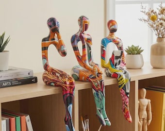 Abstract Sculpture Set: Colorful Handmade Figures (Home Accents)